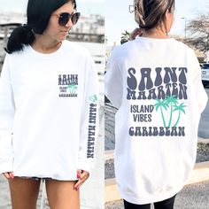 Virgin Island Crewneck, St Maarten Sweatshirt, Social Club Shirt, Family Cruise Vacation, Tropical Sweater for Mom, Birthday Cruise Crewneck by CuteTrendyHoodies on Etsy Long Sleeve Graphic T-shirt For Vacation, Long Sleeve Graphic Print T-shirt For Vacation, Graphic Print Long Sleeve T-shirt For Vacation, Family Sweatshirts, Birthday Cruise, Virgin Island, Vacation Tropical, St Maarten, Trendy Hoodies