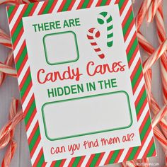 there are candy canes hidden in the card