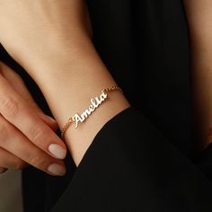 Surprise your loved one with a truly unique and memorable gift. Our Custom Name Bracelet allows you to create personalized jewelry that will last a lifetime. Show them just how much they mean to you with a beautiful and meaningful name bracelet. Meaningful Names, Waterproof Jewelry, Name Bracelet, Memorable Gifts, Free Giveaway, Spring Rings, Personalized Jewelry, Custom Name, Silver Color