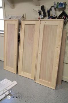 the unfinished doors are ready to be installed