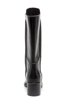 Minimal details bring maximum versatility to a boot made of polished leather with a pointy toe and high-low topline adding a smart angle to any favorite look. 2" heel 10 1/2"–11 1/2" shaft Pull-on style Leather upper/synthetic lining/recycled rubber sole Imported Classic Wide Calf Mid-calf Boots With Reinforced Heel, Classic Wide Calf Mid-calf Boots With Stacked Heel, Business Calf Leather Boots With Snip Toe, Classic Fitted Boots With Low Heel, Classic Snip Toe Heeled Boots With Leather Lining, Classic Ankle Boots With Stacked Heel, Classic Leather Snip Toe Heeled Boots, Classic Leather Heeled Boots With Snip Toe, Classic Platform Boots For Formal Fall Occasions