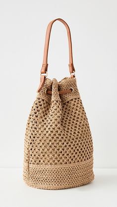 8 Other Reasons Bucket Bag | Shopbop Cheap Bohemian Women's Bucket Bag, Affordable Everyday Bucket Straw Bag, Cheap Straw Bucket Bag, Crochet Bucket Bag With Leather, Bucket Purse, Shoes Bag, Natural Branding, Woven Raffia, Leather Bucket