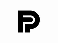 the letter p is shown in black and white