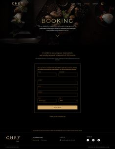 Booking/Reservations Page Design Ideas - Restaurant & Bar Theme Booking Page Web Design, Restaurant Website Design Inspiration, Bar Website Design, Chef Website, Page Design Ideas, Web Design Books, Restaurant Graphics, Bar Website, Wireframe Website