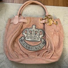 Has Typical Damage/Signs Of Wear(All Pictured) Has All Charms Rare Find Light Pink Purse, Fluffy Bag, Juicy Couture Purse, Juicy Couture Handbags, Juicy Couture Bags, Couture Bags, Pink Purse, Couture Vintage, Pretty Bags