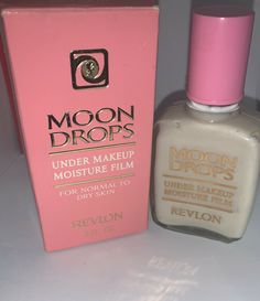 Vintage Revlon Moon Drops under makeup moisture film 3 fl oz HTF Discontinued | eBay 1990 Makeup, Makeup Film, Discontinued Makeup, Dry Skin Makeup, Retro Makeup, Old Makeup, Magic Gift, Retro Beauty, Vintage Packaging