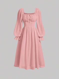 Pink Long Dress, Pink Dress Casual, Modest Dresses Casual, Dress Up Outfits, Stylish Dress Book, Easy Trendy Outfits, Stylish Dress Designs, Women Long Dresses