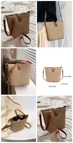 BirdinBag – Compact Beach Holiday Straw Bag – Ideal for Travel or Summer Vacations – Bird in Bag Casual Portable Square Bag, Casual Square Portable Shoulder Bag, Casual Square Shoulder Bag Portable, Casual Square Shoulder Bag, Beige Portable Shoulder Bag For Beach, Trendy Bucket Satchel For Vacation, Large Capacity Crossbody Shoulder Bag For Vacation, Square Satchel For Summer Vacation, Daily Use Satchel With Adjustable Strap For Beach Season