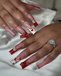 pretty & unique nails. follow for more content. Valentines Nails French, Nail Inspo Hello Kitty, Duck Nails Short, French Tip Nails Pink, Nails Sanrio, Sanrio Nails, Nails Brush, Gel Toe Nails, Punk Nails