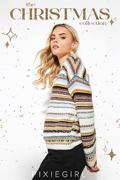 Our new favourite knit for chilly walks and pub lunches. This PixieGirl petite jumper features long sleeves, a fairisle design, and a scoop neckline. Wear with jeans and black boots for the perfect Christmas fit. Christmas Fits, Long Sleeve Jumper, The Perfect Christmas, Fair Isle Knitting