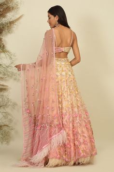 Baby pink woven lehenga with sequins, beads, pearls and crystals embroidery. Comes with a blouse and a dupatta.
Components: 3
Pattern: Woven, Embroidered
Type Of Work: Sequins, Beads, Pearls, Crystals
Neckline: V Neck
Sleeve Type: Sleeveless
Fabric: Net, Silk, Lining : Shantoon
Color: Pink
Other Details: 
Attached lining
Closure : Zip and hooks
Occasion: Bride,Wedding - Aza Fashions Festive Party Wear Choli With Floral Embroidery, Festive Floral Embroidered Party Wear Choli, Festive Floral Embroidered Party Choli, Floral Embroidered Lehenga For Transitional Party, Pink Net Sharara For Designer Wear, Organza Choli With Floral Embroidery For Party, Embroidered Chanderi Choli For Party Wear, Designer Pink Net Choli, Pink Embroidered Net Lehenga