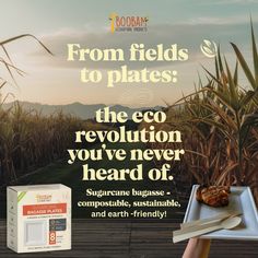 a person holding a plate with food on it and the words from fields to plates, the eco revolution you've never heard of