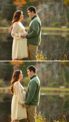 Couple poses for maternity photo shoot in New Hampshire Bump Poses, Maternity Poses With Husband, Poses With Husband, Maternity Pictures With Husband, Pictures With Husband, Couple Maternity Pictures, Pregnancy Lifestyle, Spring Maternity Photos, Cute Pregnancy Photos