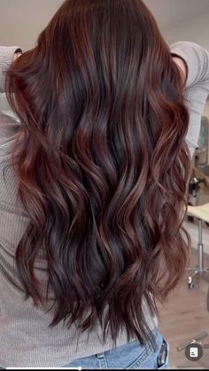 Cherry Mocha Hair, Cherry Brown Hair With Highlights, Mocha Spice Brunette, Mahogany Balayage, Cherry Brown Hair, Crazy Curly Hair, Mocha Color Hair, Copper Hair Dark