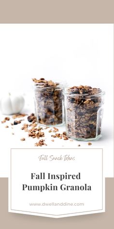 Take your fall breakfasts to the next level with this easy pumpkin granola recipe. One of the easiest homemade pumpkin granola recipes you’ll love. Click to save it now! Fall Snacks