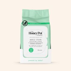 These pramoxine hydrochloride wipes are designed for the vaginal area to relieve itching and discomfort. Buy these anti-itch feminine wipes at The Honey Pot. Honey Pot Company, The Honey Pot, Feminine Wipes, Body Wipes, Anti Itch, Hygiene Products, Cleansing Wipes, Feminine Hygiene, Honey Pot