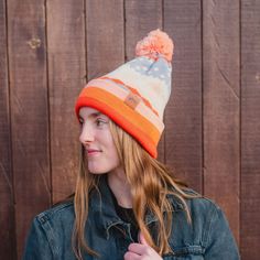 ALL SALES FINAL Stay warm and stylish with our Winter Sunrise Stripe Pom Beanie in vibrant orange and violet. Perfect for chilly days, the beanie features a fun pom and charming stripe design. Embrace the winter sunrise in style! A Montana Scene Original Design. All designs are property of The Montana Scene. All rights reserved.All of The Montana Scene apparel is designed and printed locally in Montana. Come visit our storefront locations! Bigfork * Whitefish * Missoula * Kalispell * Bozeman Orange Beanie For Winter, Winter Orange Hat, One Size Fits Most, Winter Orange Adjustable Hat, Winter Orange Hat, One Size Orange Winter Hat, Orange Winter Hat, Orange And Violet, Winter Sunrise, Pom Beanie