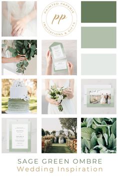 the sage green ombre wedding inspiration board