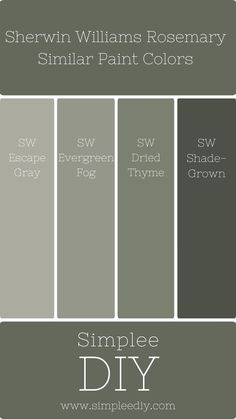 sherylin williams rosemary and similar paint colors with the same color scheme on it