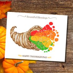 a thanksgiving card with an image of a happy thanksgiving