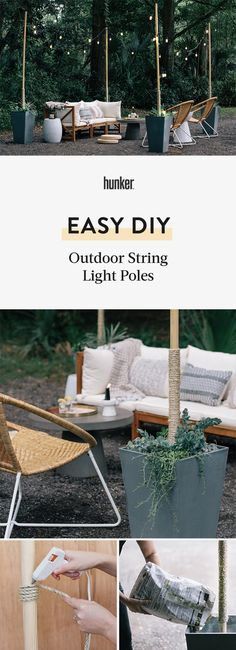 the outdoor string light poles are easy to use