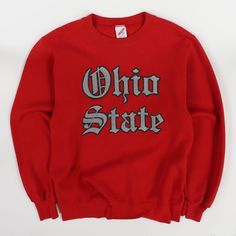 Vintage Ohio State Buckeyes Old English Crewneck Sweatshirt Size Medium 90s NCAA Condition/Description Excellent condition.  Photos will highlight any imperfections on the item. Please refer to the photos to see the specific condition of the item.  Measurements: Pit to pit - 19" Length - 26" Collar to cuff - 24" Due to the nature of vintage clothing, size in title may not accurately represent the measurement of the item. Please refer to the measurements above to ensure the right fit. CONDITION L Vintage Pre-shrunk Sweatshirt For Fan Merchandise, Vintage Pre-shrunk Sweatshirt For Fans, Pre-shrunk Vintage Sweatshirt For Fans, Vintage College Sweatshirt With Text Print, Retro College Sweatshirt With Text Print, Vintage Crew Sweatshirt With Lettering, Vintage Crew Neck Sweatshirt With Lettering, Vintage Winter Sweatshirt With Text Print, Fall Throwback T-shirt With Letter Print