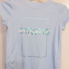 # Girls Graphic Tee Size 4/5 Blue Letter Print Top For School, Blue Letter Print Tops For School, Blue School Tops With Text Print, Trendy Blue School T-shirt, Blue Text Print Tops For School, Trendy Blue T-shirt For School, Blue School T-shirt With Text Print, Blue Text Print T-shirt For School, Girls Graphic Tee