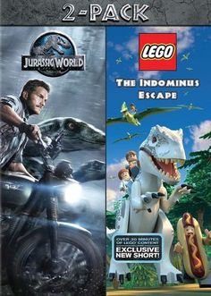 the lego movie 2 - pack includes an image of a dinosaur and a man on a motorcycle