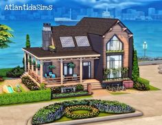 (20) 🪴🌷 on X: "My first house in San Sequoia. I love this world so far 🥰. #nocc and will be uploaded to the gallery next week after I finish the interior. #sims4 #thesims #GrowingTogether #ShowUsYourBuilds https://t.co/ne56g9aMyF" / X Sims 4 Neighborhood Ideas, San Sequoia House, Sims 4 San Sequoia House, San Sequoia House Sims 4, San Sequoia Sims 4, Sims 4 San Sequoia, San Sequoia, House Reference, Brindleton Bay