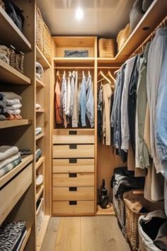 small walk in closet ideas including small master closet, narrow walk in closet ideas, and small walkin closet ideas! Small Master Closet Ideas, Primary Closet Design, Small Closet Solutions, Closet Wall Organizer, Narrow Closet Design, Sleeping Room Design