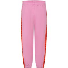 Color: Pink Pink trousers in cotton fleece, with elasticated waist, drawstring and side pockets. They are decorated with logoed orange side bands. 80% Cotton, 20% Polyester Sporty Pink Joggers With Elastic Cuffs, Pink Cotton Pants With Elastic Cuffs, Spring Cotton Sweatpants With Side Stripes, Cotton Joggers With Side Stripes, Orange Cotton Athleisure Bottoms, Sporty Orange Bottoms With Drawstring, Sporty Orange Cotton Bottoms, Orange Relaxed Fit Cotton Sweatpants, Pink Cotton Joggers With Elastic Cuffs