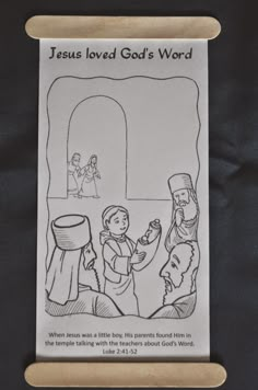 a coloring page for jesus loved god's word