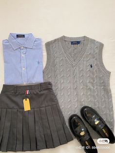 Fame Clothes, Preppy Chic Outfits, Pieces Of Clothing, Uniform Fashion, Inspo Outfit, Trendy Outfit, Causual Outfits, 가을 패션, Korean Outfits