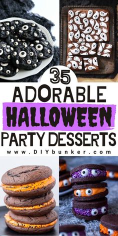 halloween party desserts with the title overlay