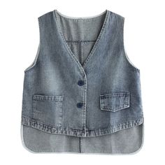 Women Distressed Denim Waistcoat Gilet V-neck Vest Jacket Retro Ethnic Cardigan Pocket Button Top This item is for one waistcoat only. Please be reminded that due to lighting effects and monitor brightness/contrast setting, the color tone of the website photo and the actual item could be slightly different. This is in Asian sizing, smaller than western size e.g. UK, US, AU. Please check the measurements carefully before making a purchase. Besides, due to different measurement method, there will be 1-3cm error. Size:S, M, L, XL, XXL. Real Size Infomation Unit:cm/inch 1Inch=2.54cm [Size S , Length 52/20.5 , Shoulder 33/13.0 , Bust 94/37.0 ] [Size M , Length 53/20.9 , Shoulder 34/13.4 , Bust 98/38.6 ] [Size L , Length 54/21.3 , Shoulder 35/13.8 , Bust 102/40.2 ] [Size XL , Length 55/21.7 , Sh Affordable Casual Cotton Denim Vest, Cheap Vintage Denim Vest With Buttons, Cheap Relaxed Fit Denim Vest For Fall, Casual Cheap Denim Vest With Pockets, Cheap Medium Wash Denim Vest For Summer, Cheap Casual Denim Vest, Cheap Retro Denim Vest For Fall, Casual Blue Denim Vest Cheap, Luxury Casual Denim Vest For Spring