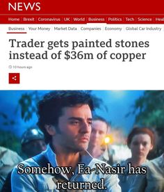 the news page for trader gets painted stones instead of $ 350m of copper