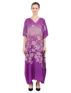 PRICES MAY VARY. ON TREND CAFTAN / COVER UPS – protect yourself from the sun’s rays or cover up for lunch at the beach or pool with our long length, maxi dress style kaftan tunic. They are the perfect clothing item to have in your bag which is sure to turn heads as you walk by VERSATILE AND SEXY – our kaftan maxi dresses suit a range of occasions including evening wear, summer wear, in the office, lounging at home or even as sleepwear if you prefer something long and floaty. The Batwing sleeves Purple V-neck Summer Beach Dress, Bohemian Purple Beach Dress For Vacation, Purple Cover-up For Beach Season Vacation, Purple Cover-up For Vacation Beach Season, Purple Vacation Cover-up For Beach Season, Purple Beach Season Cover-up For Vacation, Purple Beach Season Vacation Cover-up, Purple Tunic Maxi Dress For Vacation, Bohemian Purple Cover-up For Beach Season