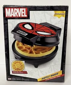 a spider man waffle maker in its box