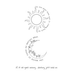 the sun and moon are drawn in different ways