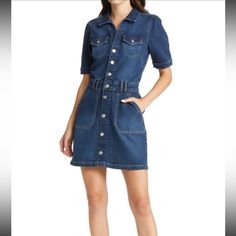 Questions? Leave A Comment Below! Fitted Medium Wash Mini Dress For Work, Knee-length Medium Wash Mini Dress For Work, Knee-length Mini Dress For Work, Medium Wash Denim Mini Dress For Work, Blue Mini Denim Dress For Work, Medium Wash Mini Dress For Workwear, Dark Wash Mini Length Dresses For Work, Medium Wash Mini Dresses For Work, Camel Sweater Dress