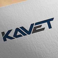 the logo for kavet is shown in blue and black on a white background,