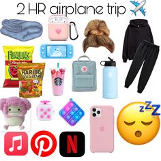 there are many items that can be found on this trip or in the air plane