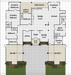 the floor plan for a house with three levels