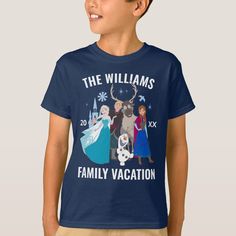 Going on a Disney family vacation? Customize these Frozen shirts for the whole family by adding your family name, year or custom text! Frozen Shirts, Family Vacation Tshirts, Disney Family Vacation, Leggings And Socks, Frozen Disney, Kid's Fashion, Disney Family, Mickey And Friends, Family Name