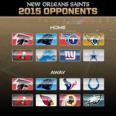 the new orleans saints'2013 opponents are shown in this screenshot from their official website