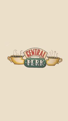 the logo for central perk coffee