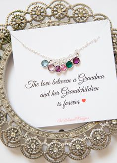 Custom Birthstone Necklace for Grandma, Grandma Christmas Gift, Gift for Grandma, Birthstone Charm Necklace, Grandma Gift, Grandmother necklace, Grandma gift from her grandchildren This listing is for a beautiful grandmother necklace with the birthstones of her grandchildren.The charms hang on a sterling silver chain. Each birthstone charm is about 6 mm in size. You select necklace chain length you would like between 16, 18 or 20 inches. The model in the pictures is wearing an 18 inch chain. You Elegant Birthstone Charm Necklaces For Keepsake, Grandmother Necklace Birthstones, Grandma Necklace Personalized, Flower Charm Necklace For Mom, May Birthstone, Necklace For Granddaughter Under $25.00, Grandmother Necklace, Grandma Christmas, Birthstone Charm Necklace, Grandmas Christmas