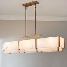 a large rectangular light fixture hanging from the ceiling