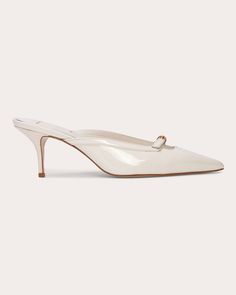 Elegant Luxury Patent Leather Mules, Luxury Sleek Patent Leather Mules, Patent Leather Mules With 4-inch Heel, Elegant Patent Leather Mules With 4-inch Heel, Manolo Blahnik Mules, Evening Patent Leather Mules With 4-inch Heel, Leather Mules, Bridal Shoes, Manolo Blahnik