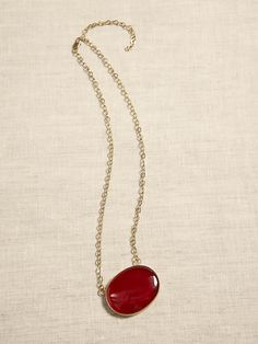 Egyptian Goddess, Fiery Red, Satin Brass, Mykonos, Banana Republic, Precious Stones, Onyx, Pendant Necklace, Stone